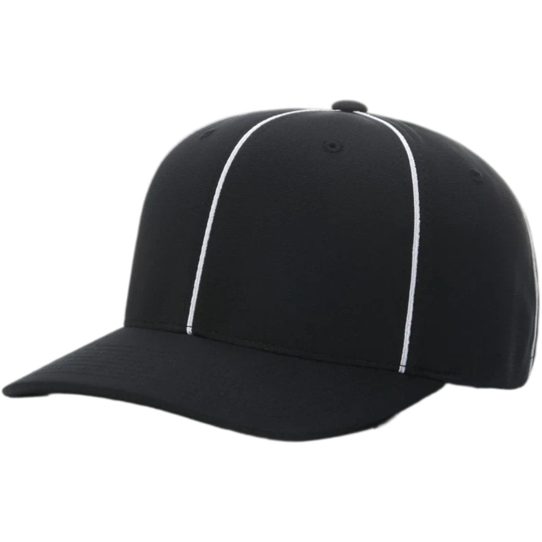 Smitty Richardson Pulse R-ACTIVE Flex Fit Hat - Black with White Piping