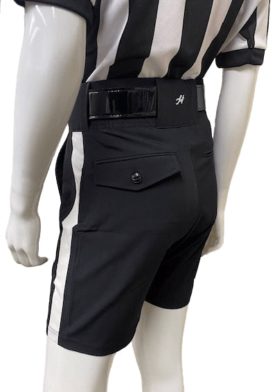 NEW Honig's Lightweight Poly/Spandex Football Short Black w/White Stripe