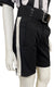 NEW Honig's Lightweight Poly/Spandex Football Short Black w/White Stripe