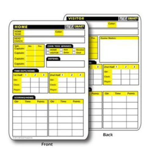 Ref Smart 2-Sided Rewritable Football Game Card