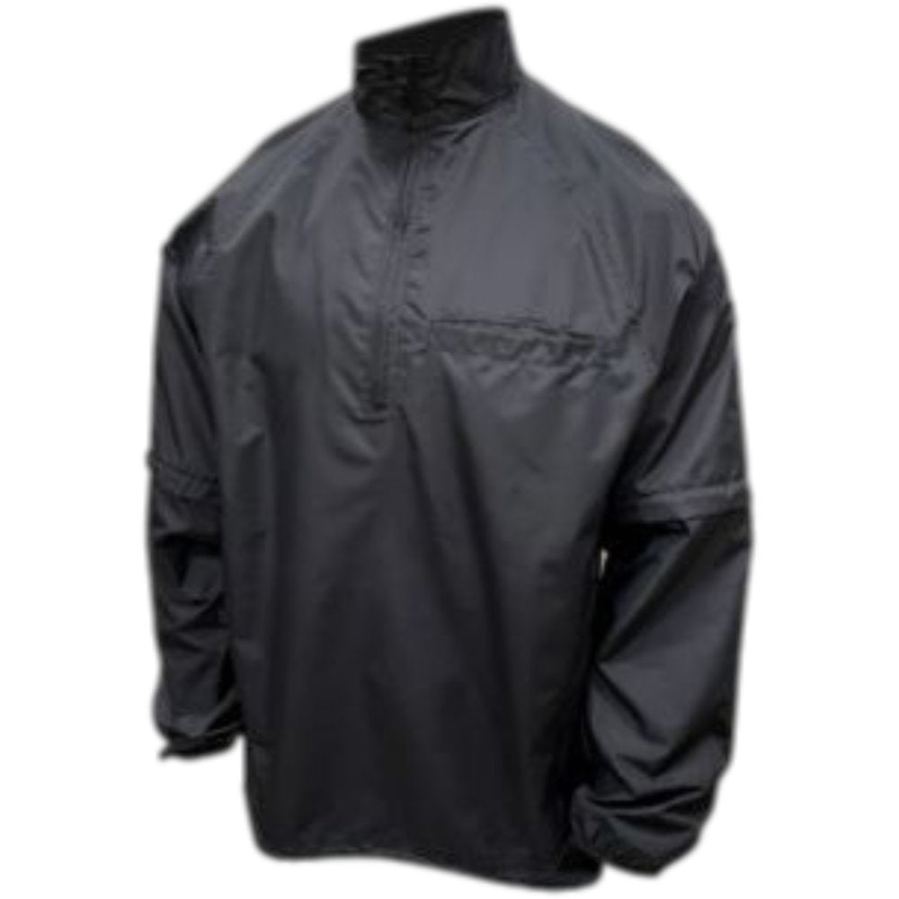 K22C - Honig's 1/4 Zip All Black Lightweight Convertible Jacket